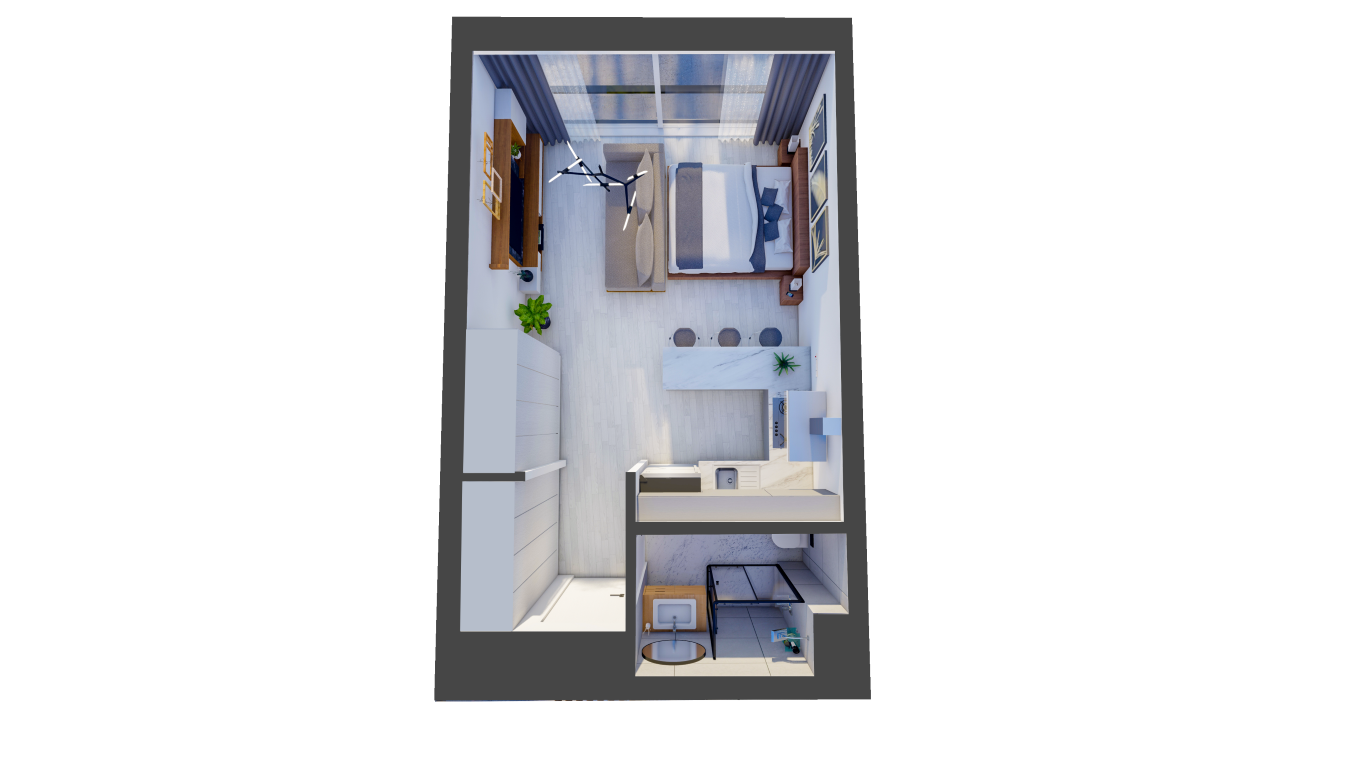 New project in Northern Cyprus, 700 m from the sea, apartment layout studio - Umbrella Group - Photo 17