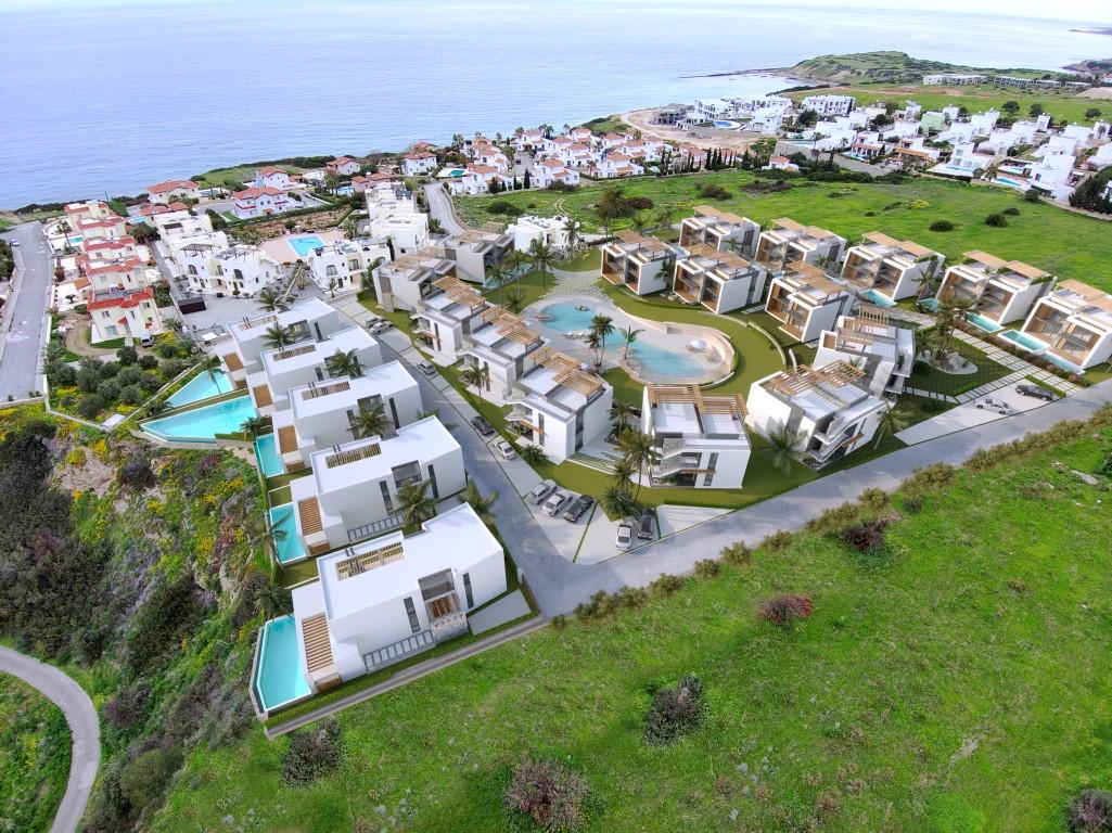 New project of villas and apartments in Northern Cyprus with sea view, Kyrenia town - Umbrella Group