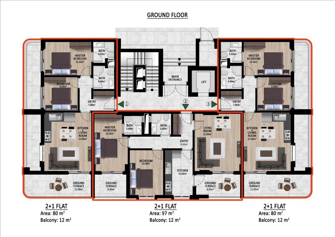 New residence under construction, spacious 2+1 and 3+1 apartments in Gazipash - Umbrella Group - Photo 11