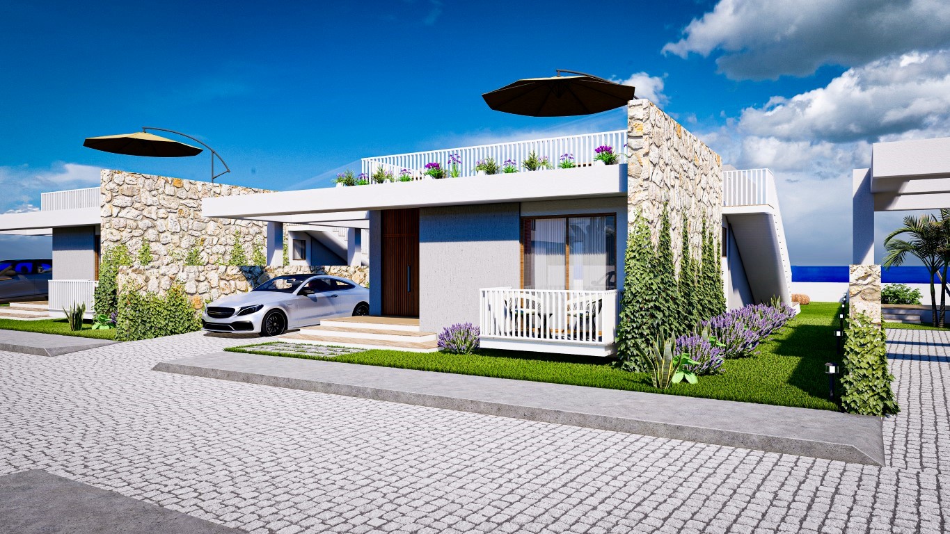 New light villa complex in Northern Cyprus, with sea and mountain views - Umbrella Group