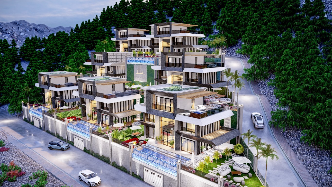 Villa complex 4+1 in Tepe with own swimming pool and mountain views - Umbrella Group - Photo 2