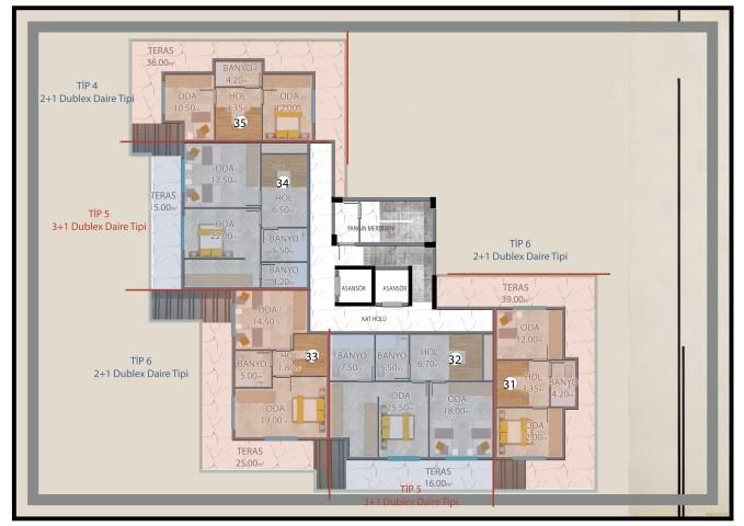 New project under construction in the Demirtaş area, apartments in 1+1, 2+1, 3+1 - Umbrella Group - Photo 13