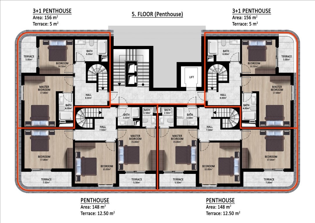 New residence under construction, spacious 2+1 and 3+1 apartments in Gazipash - Umbrella Group - Photo 14