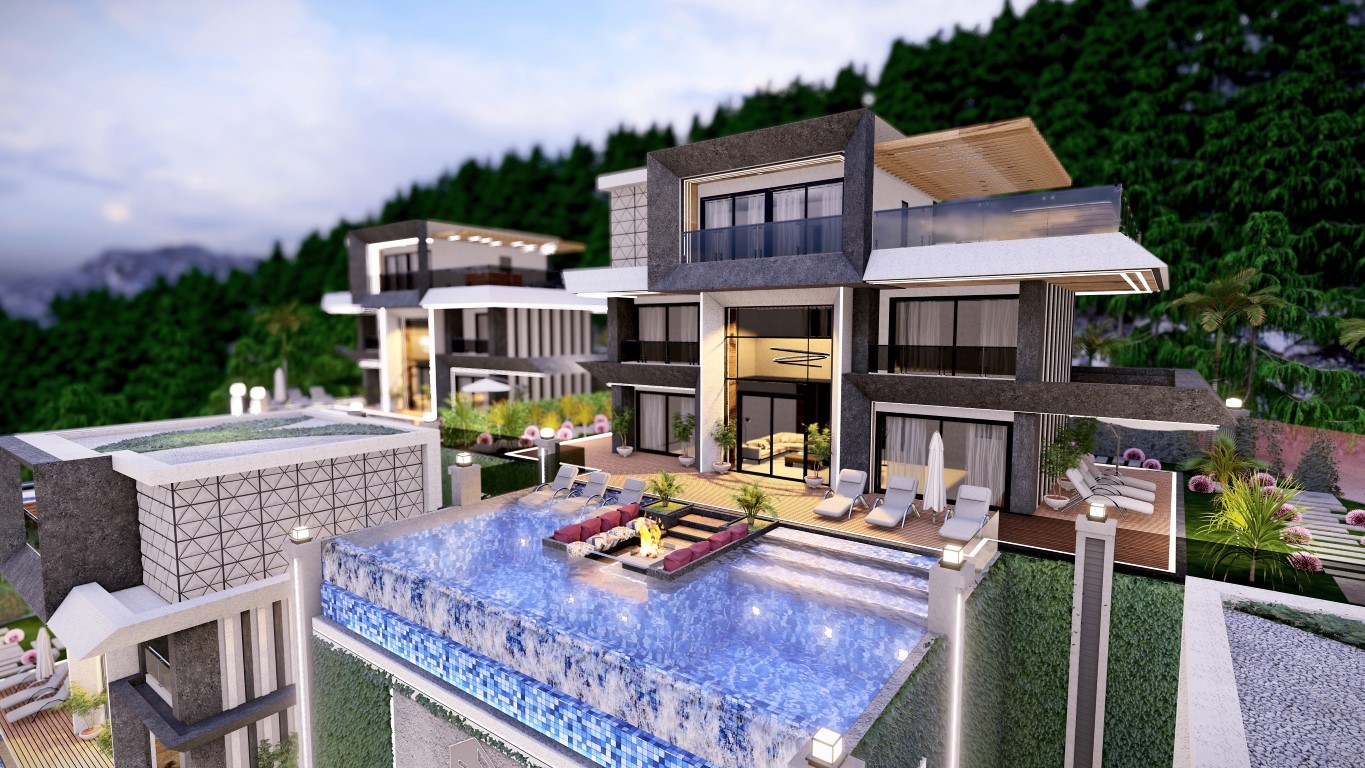 Villa complex 4+1 in Tepe with own swimming pool and mountain views - Umbrella Group - Photo 7