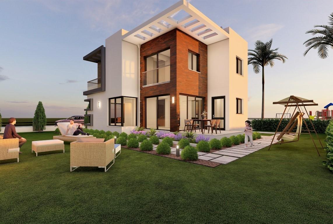Design of new villas in Northern Cyprus with 3+1 apartments with a floor area of 195 m2, district of Iskele - Umbrella Group