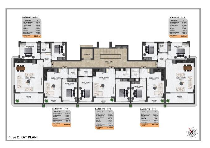 New project in Oba district with modern infrastructure and plans 1+1, 2+1 and 3+1 - Umbrella Group - Photo 37