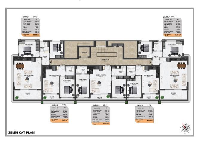 New project in Oba district with modern infrastructure and plans 1+1, 2+1 and 3+1 - Umbrella Group - Photo 41