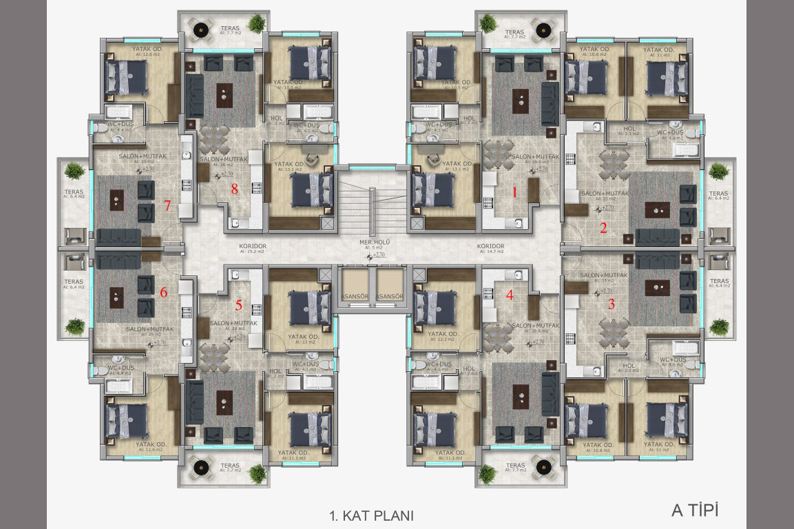 New residential complex in Kyrenia, Northern Cyprus (area - 60-140 m²) - Umbrella Group - Photo 13