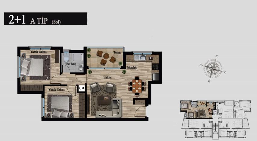 New residential complex in Northern Cyprus, with apartments of 2+1 floor area 79 m2 - Umbrella Group - Photo 16