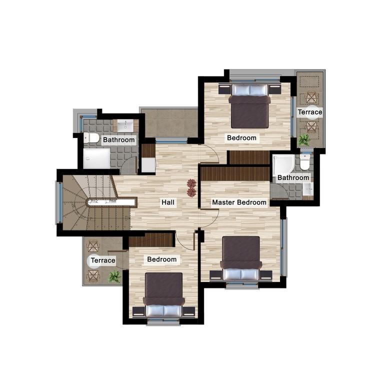Design of new villas in Northern Cyprus with 3+1 apartments with a floor area of 195 m2, district of Iskele - Umbrella Group - Photo 17