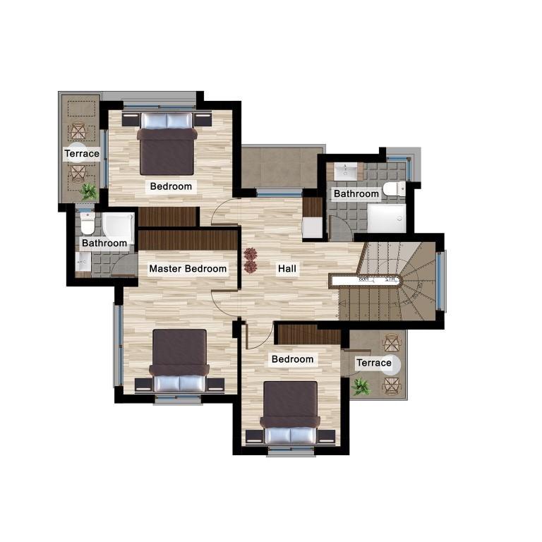 Design of new villas in Northern Cyprus with 3+1 apartments with a floor area of 195 m2, district of Iskele - Umbrella Group - Photo 16