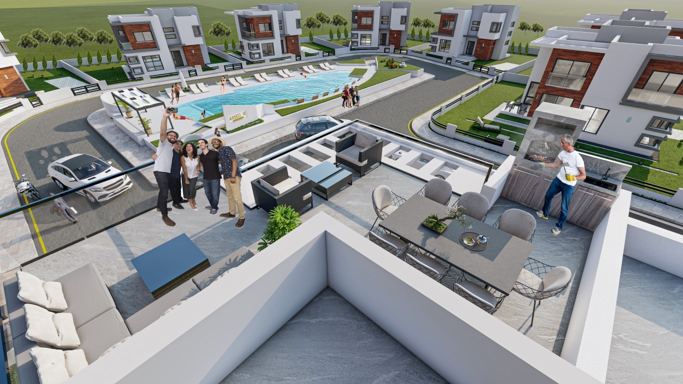 Design of new villas in Northern Cyprus with 3+1 apartments with a floor area of 195 m2, district of Iskele - Umbrella Group - Photo 12