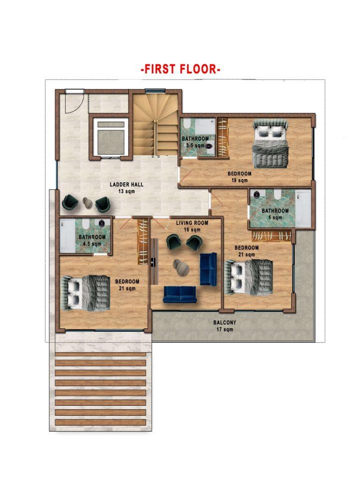 Villa under construction 6+1 in Demirtaş area - Umbrella Group - Photo 17