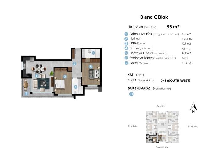 New modern project in Northern Cyprus, Kyrenia, with plans 1+1, 2+1 and 3+1 - Umbrella Group - Photo 25