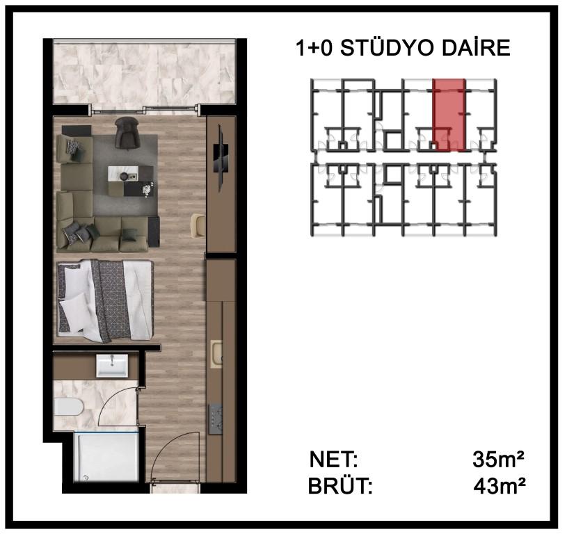 New project with one bedroom apartments in Teje, Mersin - Umbrella Group - Photo 13
