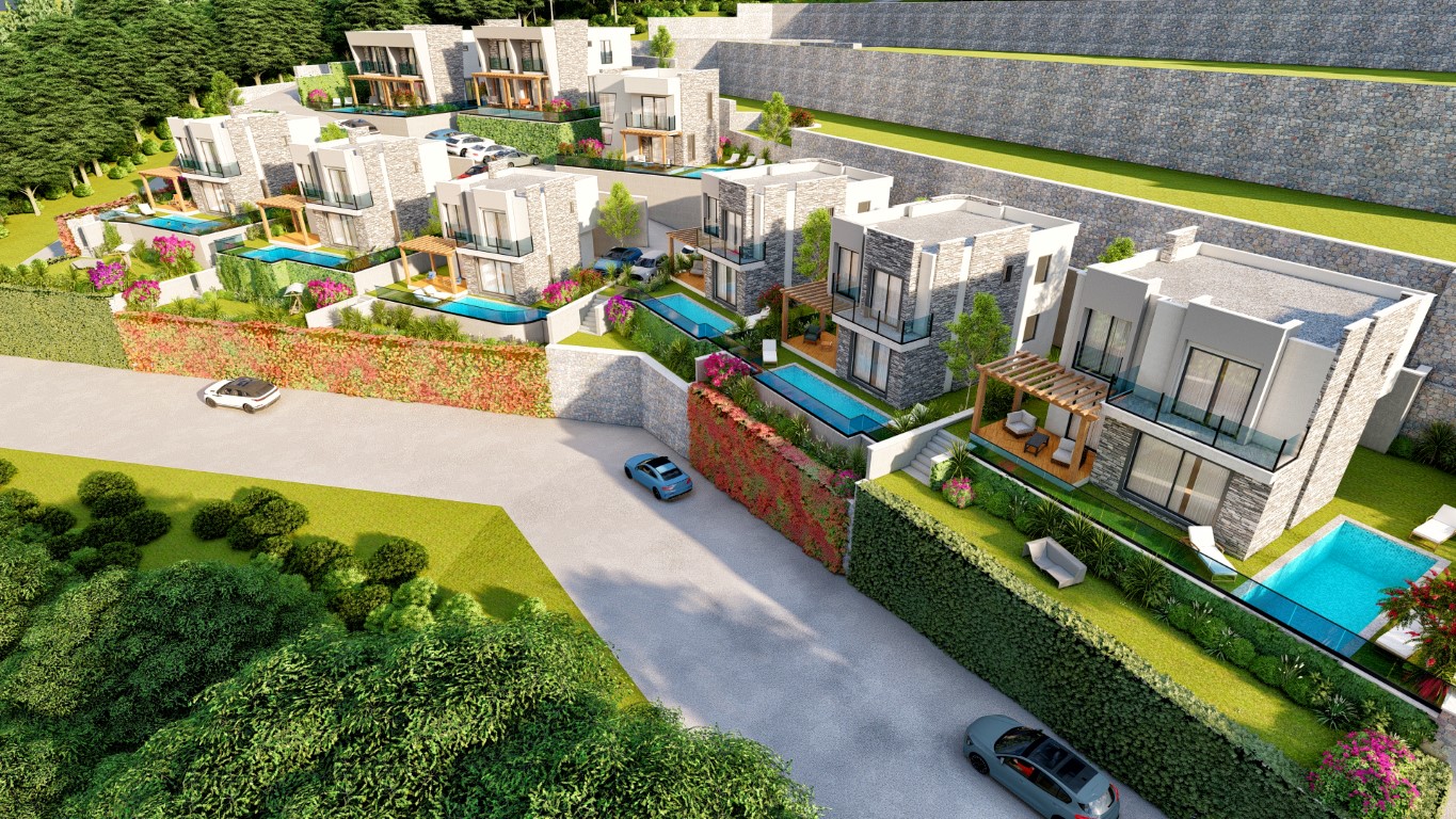 Complex villas planning 2+1, 3+1, 4+1 in Bodrum, with own pool - Umbrella Group - Photo 2