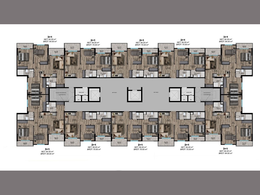 New cozy residential complex in the Erdemley area, 2+1, 3+1 apartments - Umbrella Group - Photo 14