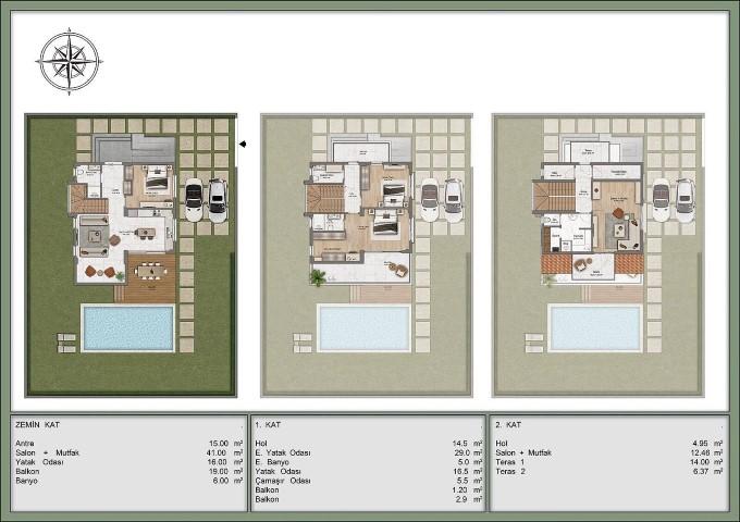 Design of new 4+1 villas in Antalya, Kadriye district - Umbrella Group - Photo 9