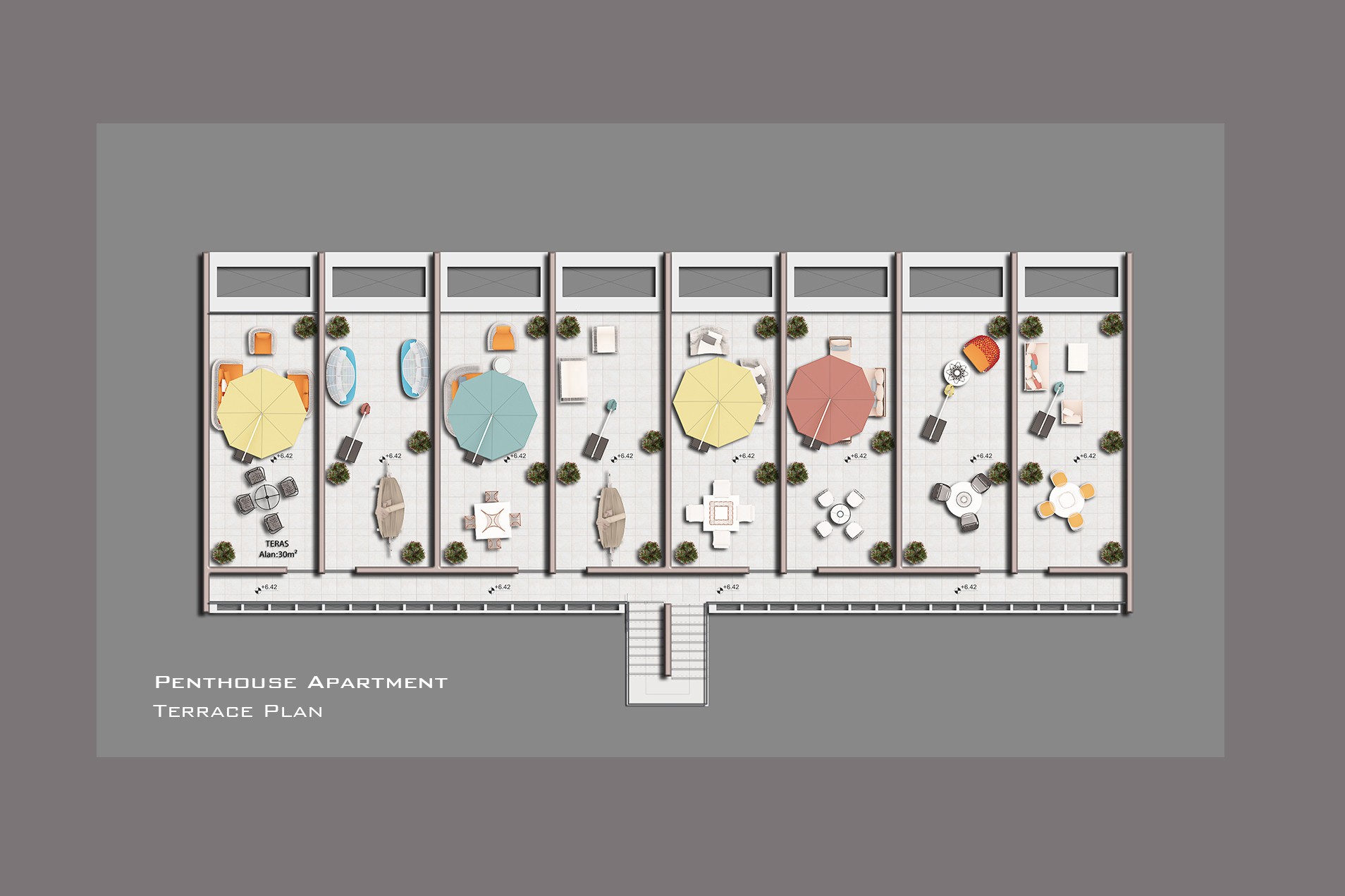 New project in Northern Cyprus elite class apartment floor plan 35 m2 - Umbrella Group - Photo 15