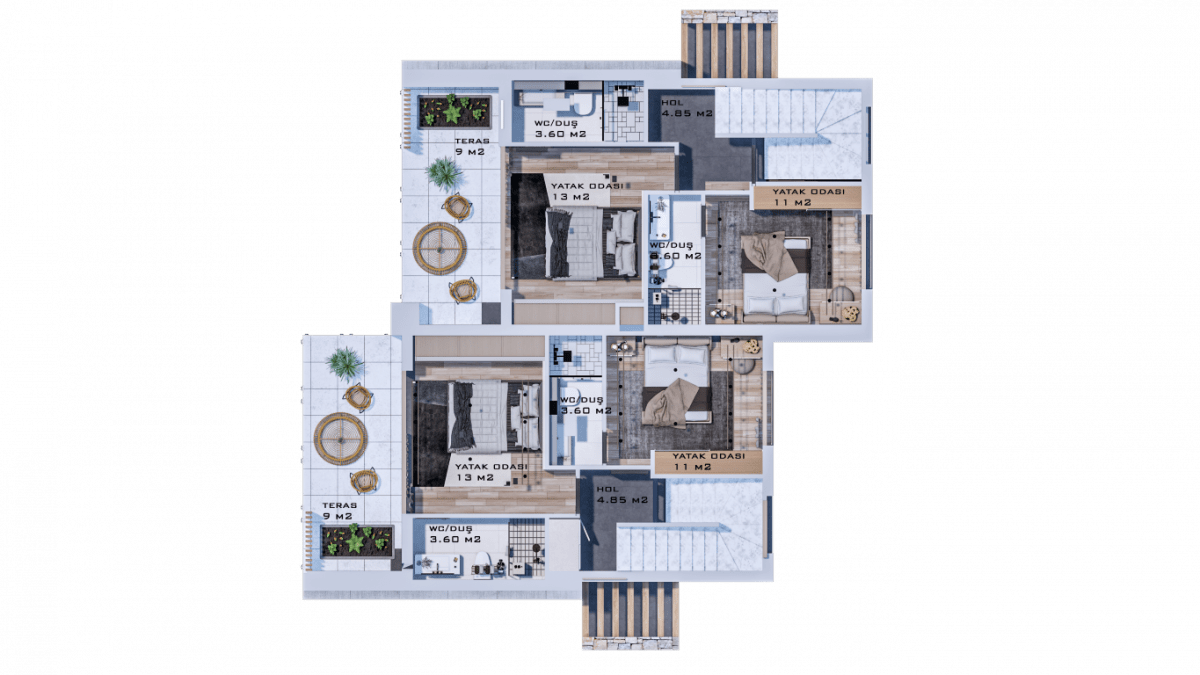 New project of villas and apartments in Northern Cyprus with sea view, Kyrenia town - Umbrella Group - Photo 22