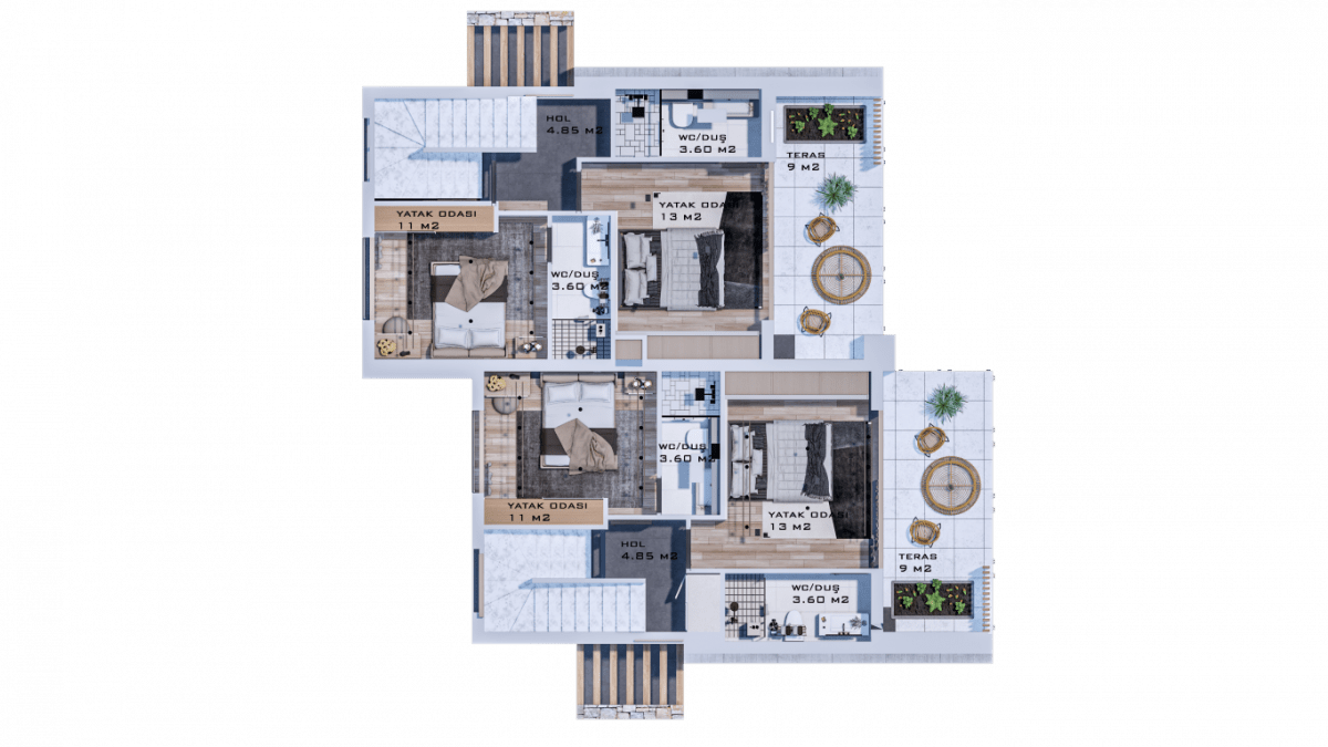 New project of villas and apartments in Northern Cyprus with sea view, Kyrenia town - Umbrella Group - Photo 21