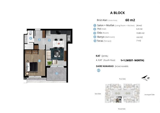 New modern project in Northern Cyprus, Kyrenia, with plans 1+1, 2+1 and 3+1 - Umbrella Group - Photo 23