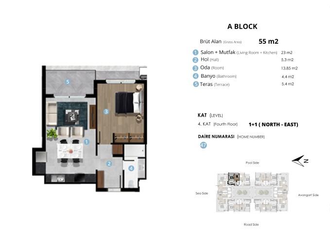 New modern project in Northern Cyprus, Kyrenia, with plans 1+1, 2+1 and 3+1 - Umbrella Group - Photo 22