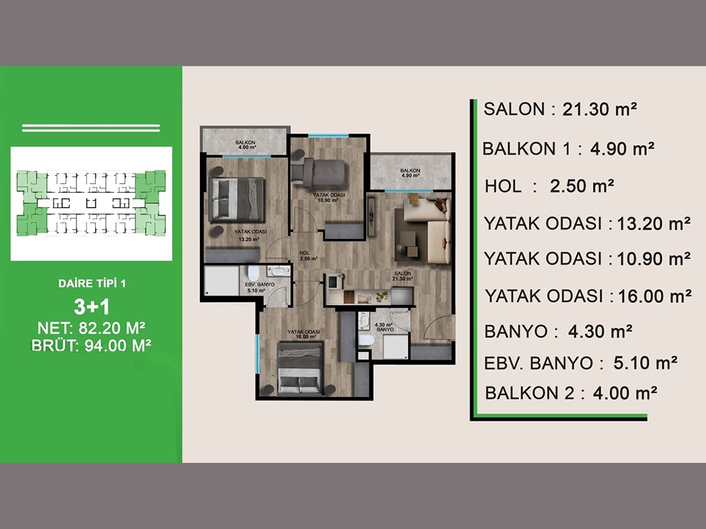 New cozy residential complex in the Erdemley area, 2+1, 3+1 apartments - Umbrella Group - Photo 15