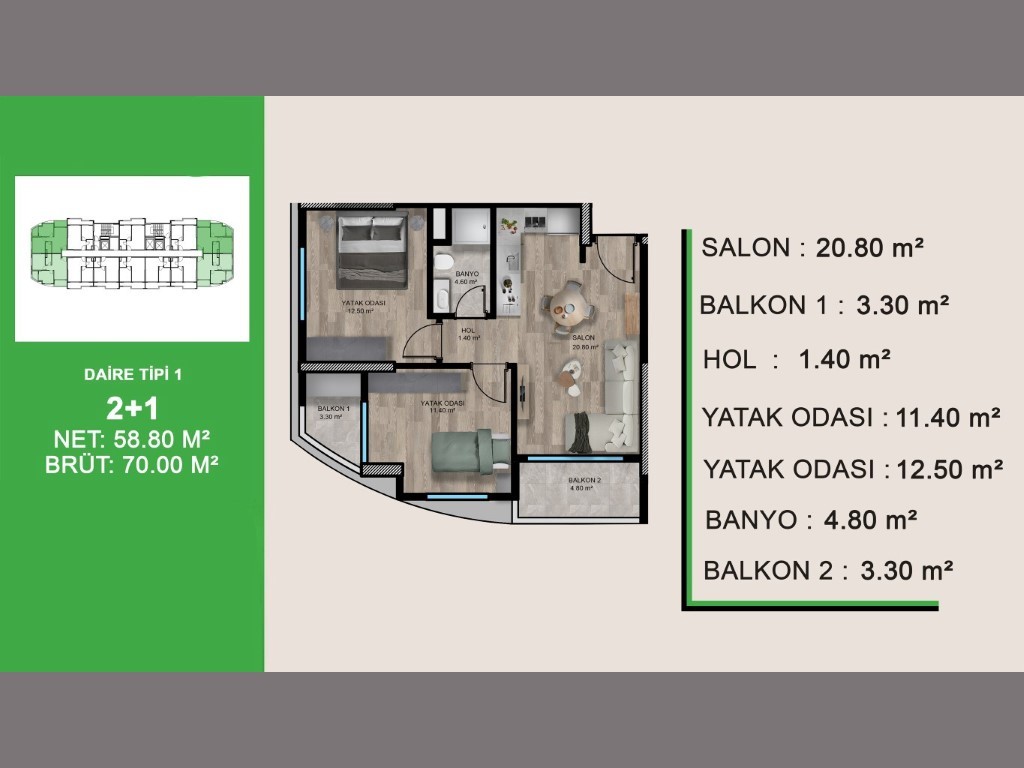 New cosy residential complex in the Teje area, apartments 1+1, 2+1 - Umbrella Group - Photo 14