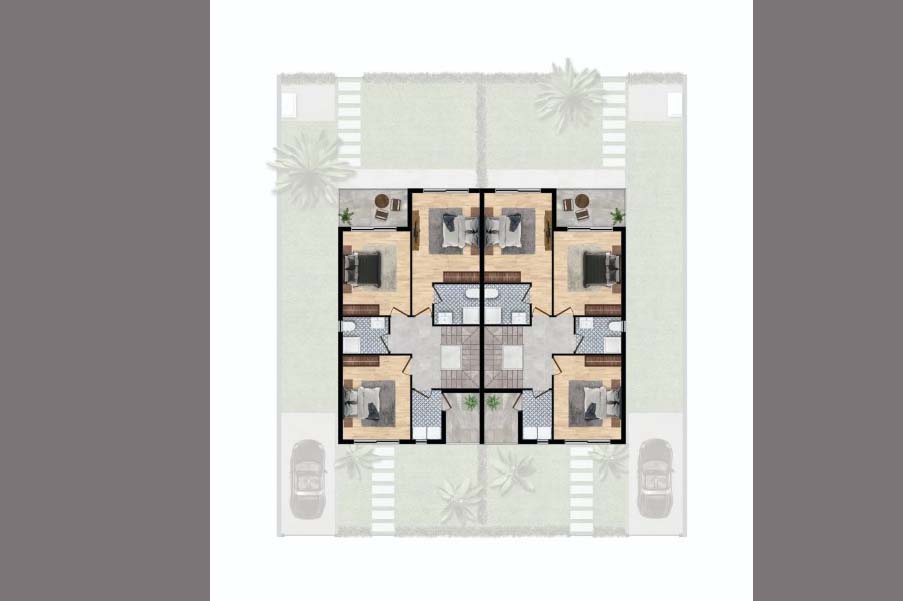 Project of a modern residential complex in Northern Cyprus in the area of Famagusta, apartment layout 1+1, 2+1 - Umbrella Group - Photo 17