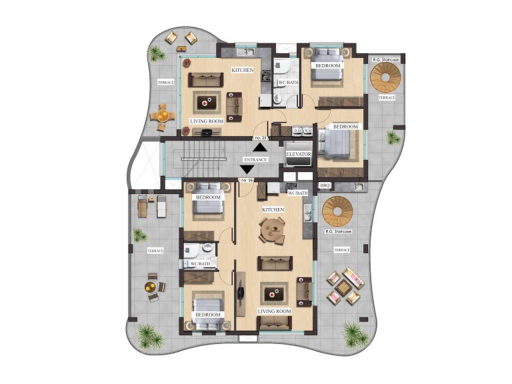 New high-rise residential complex in Northern Cyprus, with 2+1 and 3+1 apartments, Tatlisu district - Umbrella Group - Photo 29