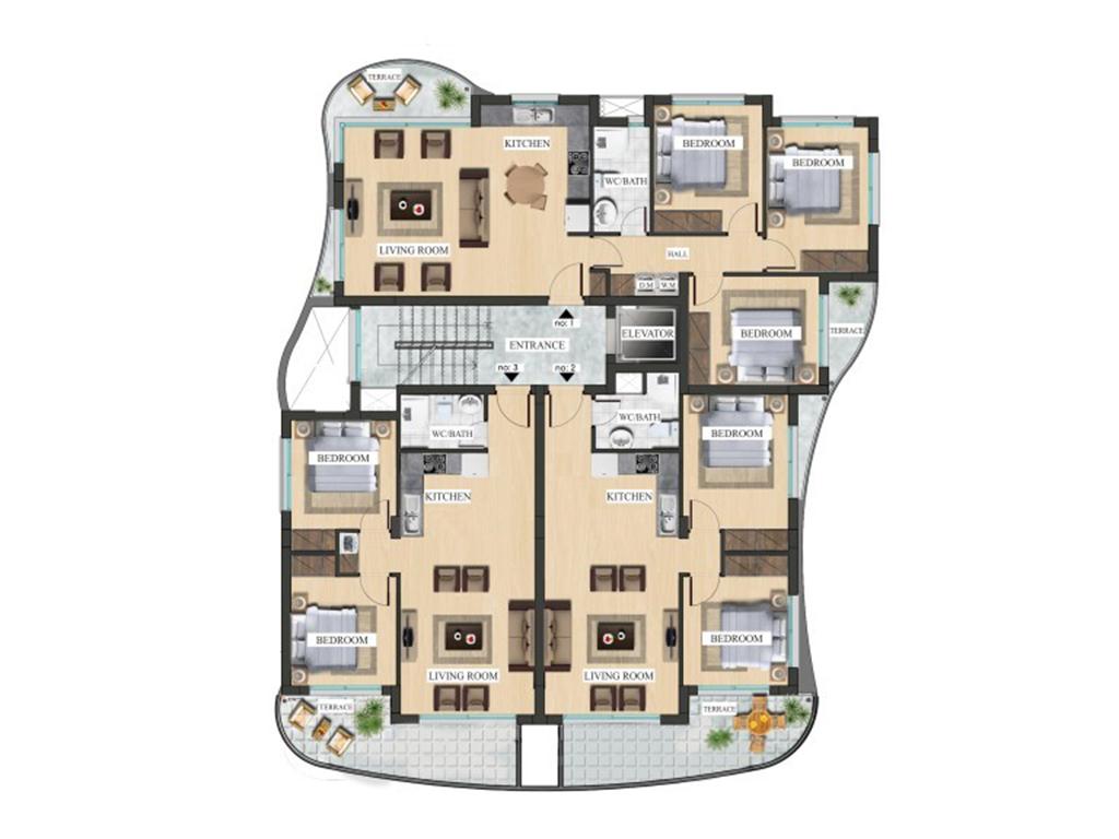 New high-rise residential complex in Northern Cyprus, with 2+1 and 3+1 apartments, Tatlisu district - Umbrella Group - Photo 28