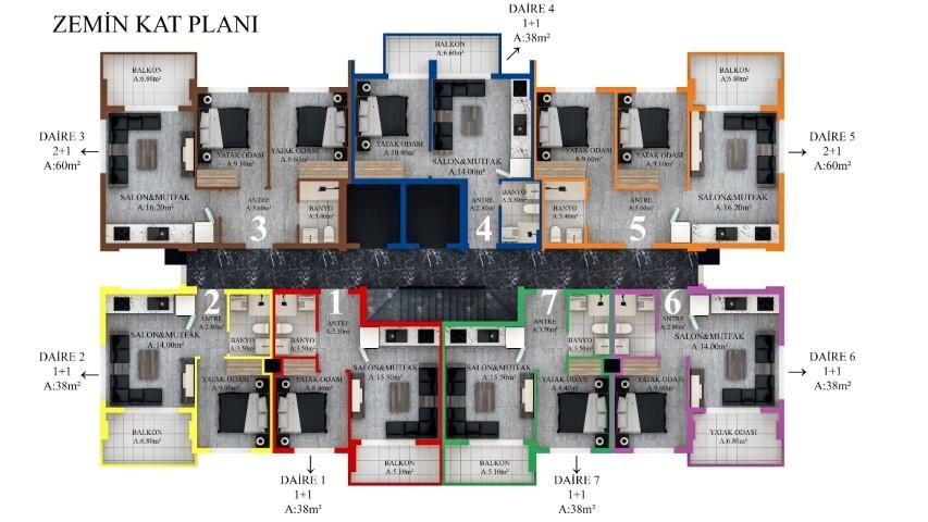New residential complex in Gazipash, with 1+1, 2+1 apartments - Umbrella Group - Photo 29