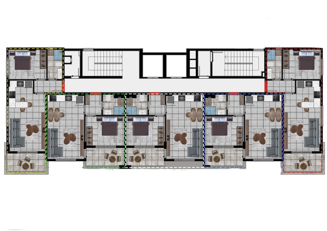 New one bedroom apartment 500 m from the sea, Tosmur district - Umbrella Group - Photo 19