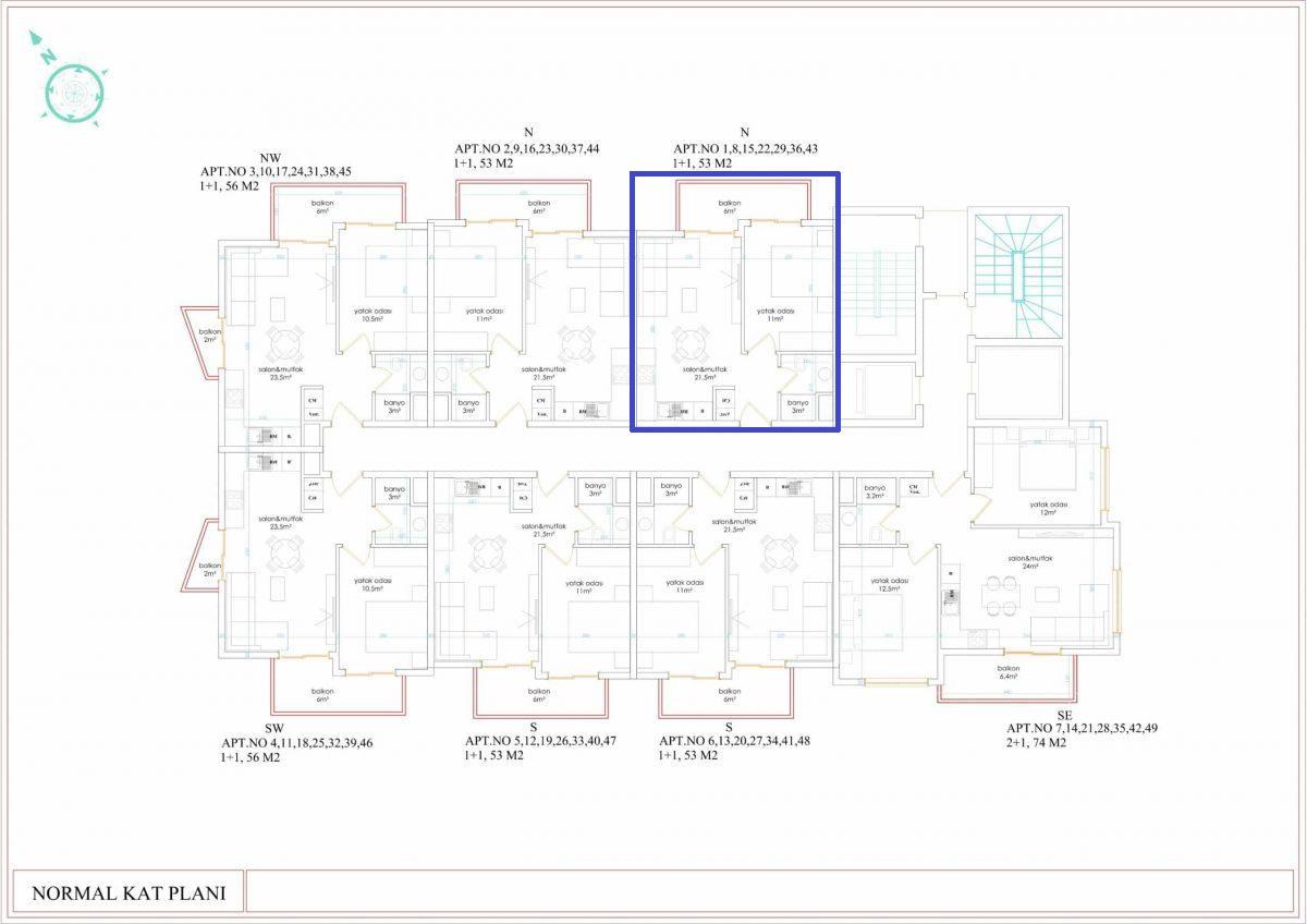 One bedroom apartment in a new house near the sea in Alanya - Umbrella Group - Photo 12