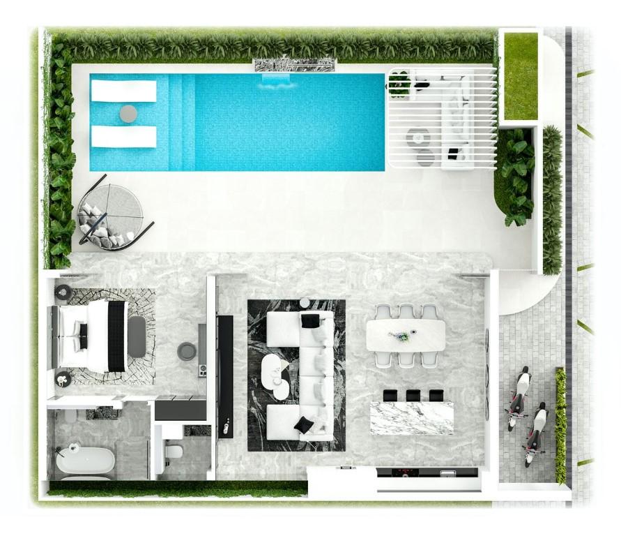 Modern California style villa complex with panoramic ceilings in Bali, Bukit - Umbrella Group - Photo 15
