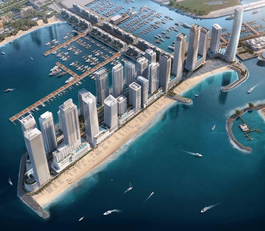 High-rise house under construction, with panoramic view of the azure waters of the Persian Gulf - Umbrella Group