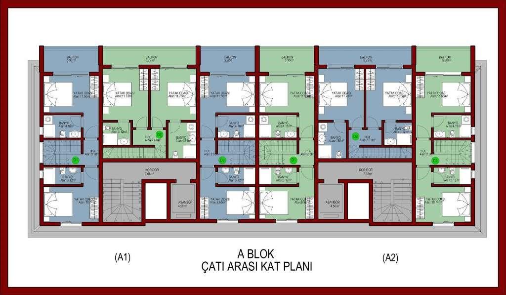 Apartment in Fethiye with city, sea and mountain views, with an area of 55 m2 - Umbrella Group - Photo 11