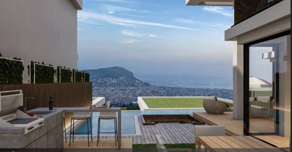 New design of villas with fortress and sea view, Tepe district - Umbrella Group - Photo 14