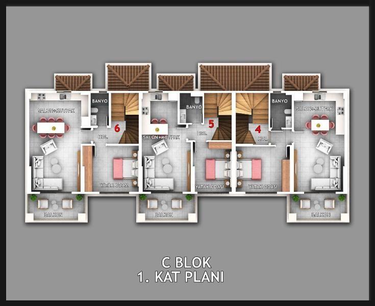 One bedroom apartment of 45 m2 in Fethiye - Umbrella Group - Photo 10