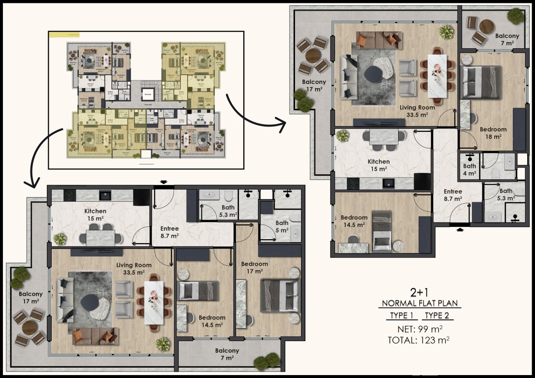 New residential complex with spacious apartments 50 m from the sea, Okudjalar district - Umbrella Group - Photo 21