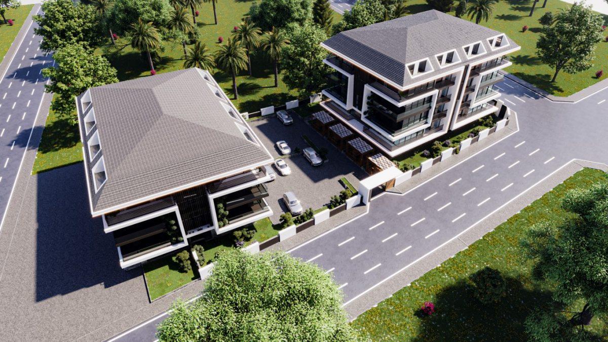 New residential complex with spacious apartments 50 m from the sea, Okudjalar district - Umbrella Group