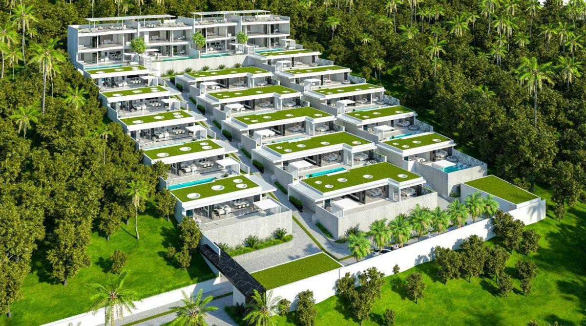 Modern California style villa complex with panoramic ceilings in Bali, Bukit - Umbrella Group