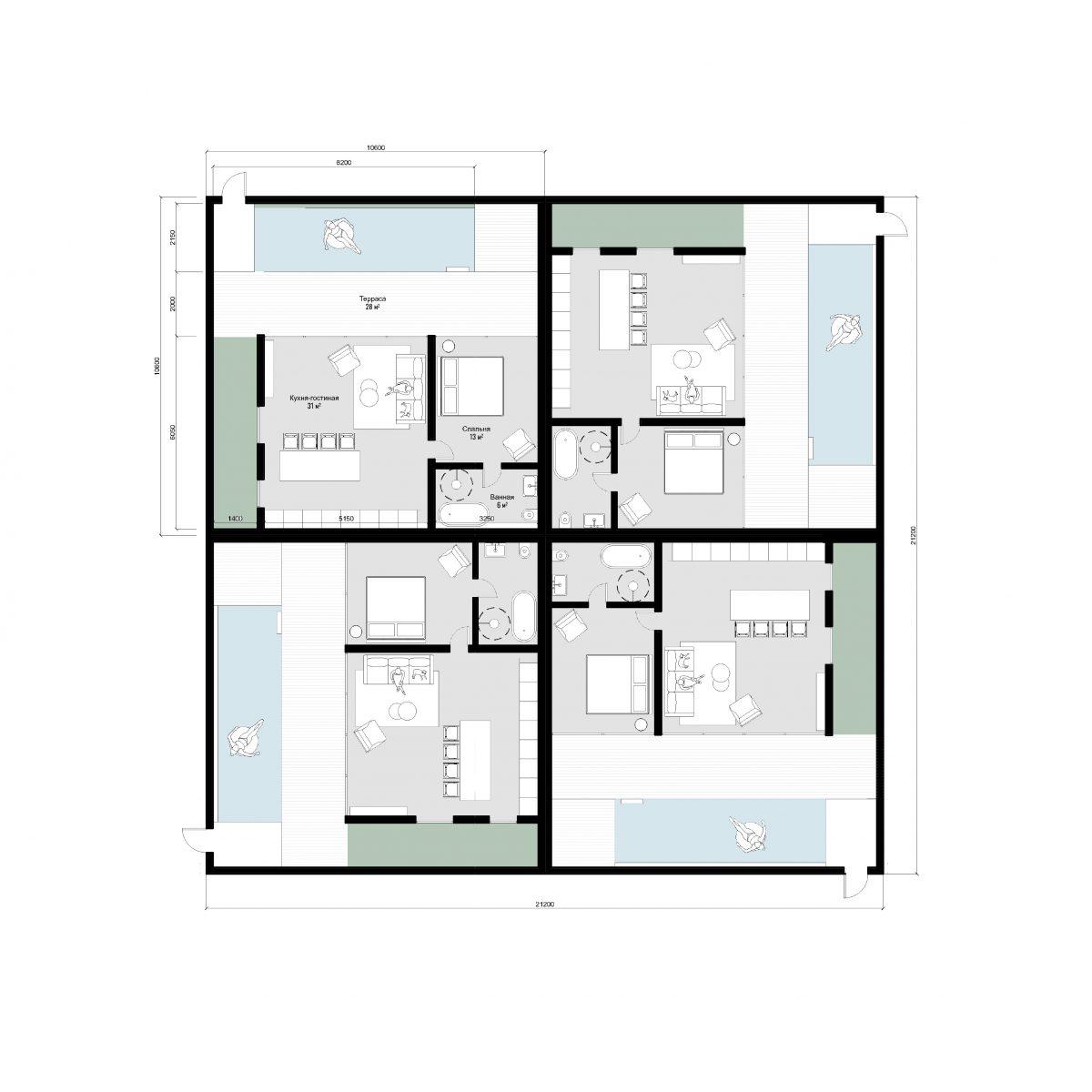 New project with 1+1 and 2+1 apartments in Bali, Bukit - Umbrella Group - Photo 14
