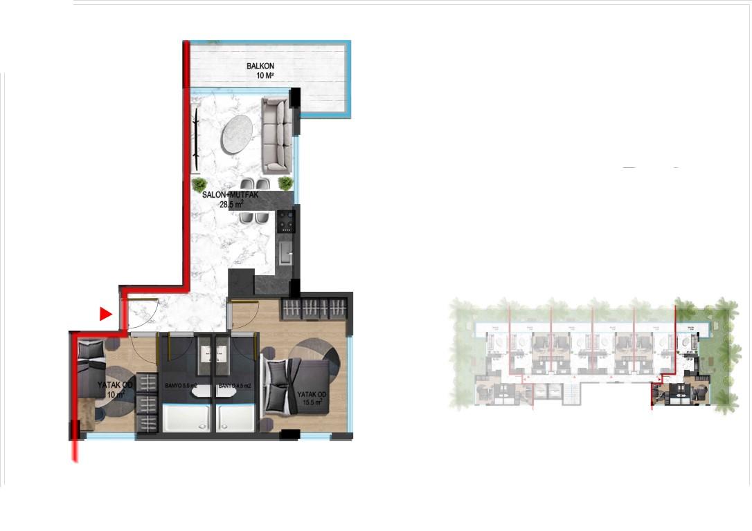 New project of modern residential complex with diverse infrastructure in Oba district - Umbrella Group - Photo 31