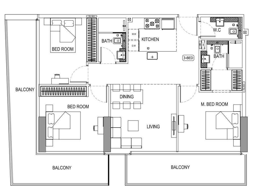 Modern residential complex Binghatti Emerald with 1+1, 2+1, 3+1 apartments in Dubai, UAE - Umbrella Group - Photo 10