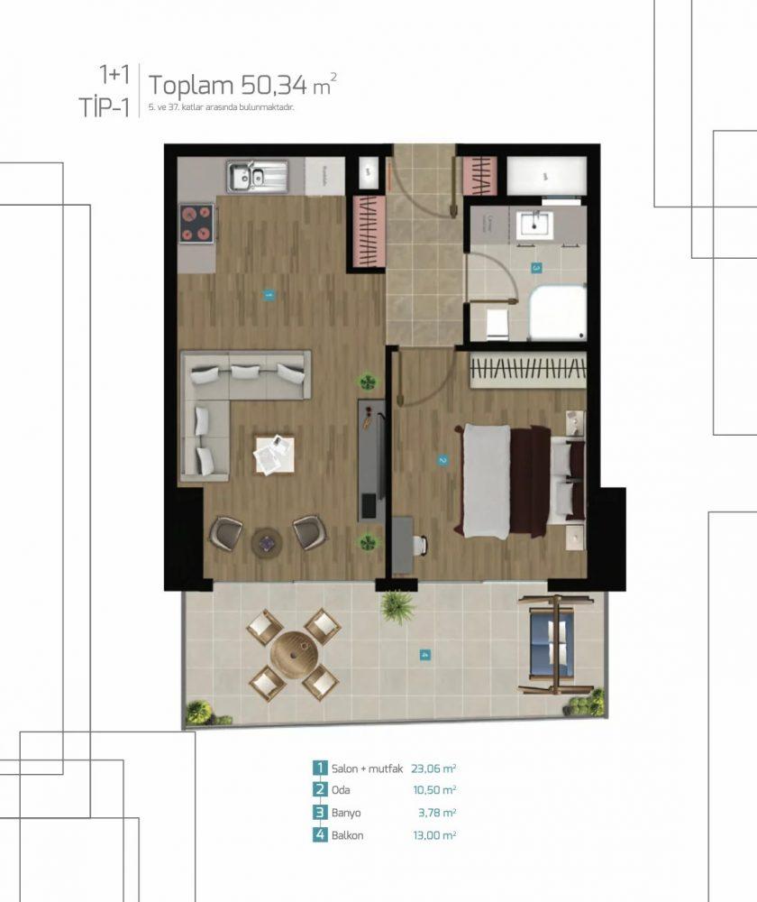 Modern housing project in Konak district, Izmir - Umbrella Group - Photo 8