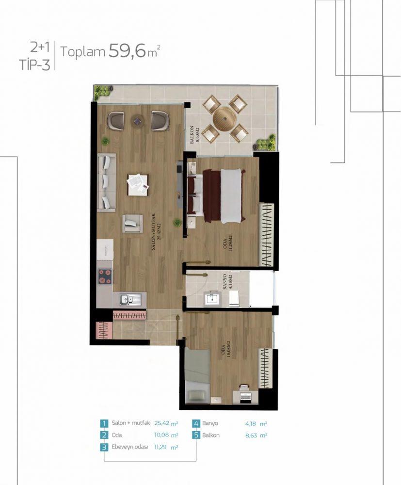 Modern housing project in Konak district, Izmir - Umbrella Group - Photo 10