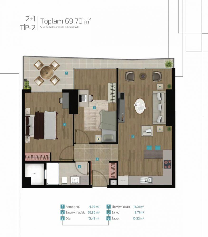 Modern housing project in Konak district, Izmir - Umbrella Group - Photo 9