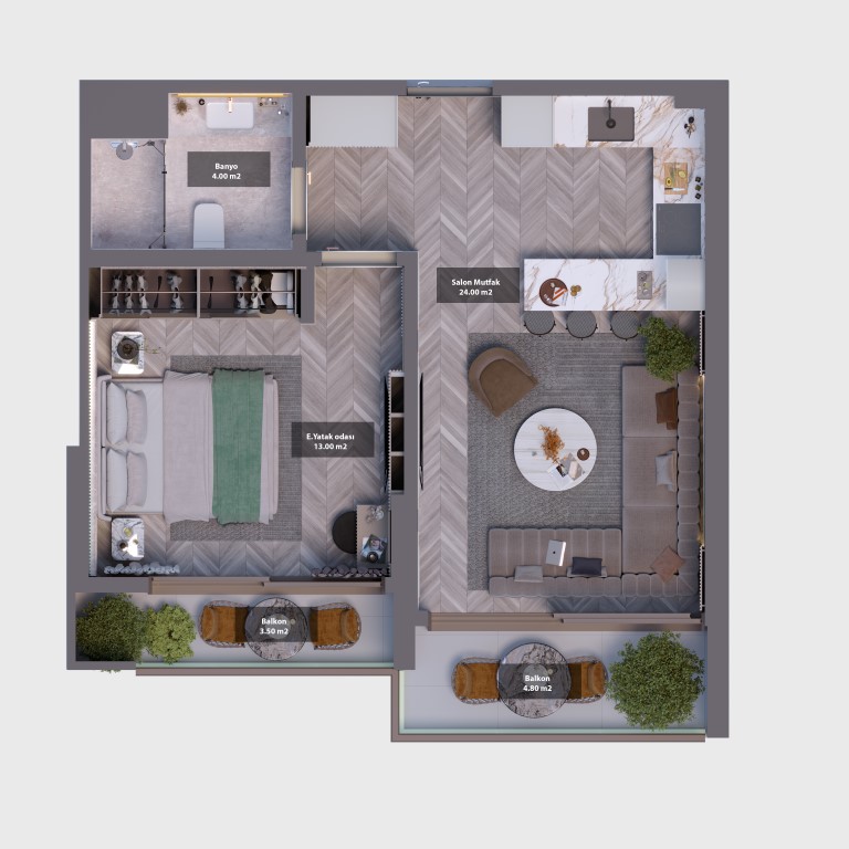 Premium project in the Teje area, with 1+1, 2+1, 3+1 apartments - Umbrella Group - Photo 23